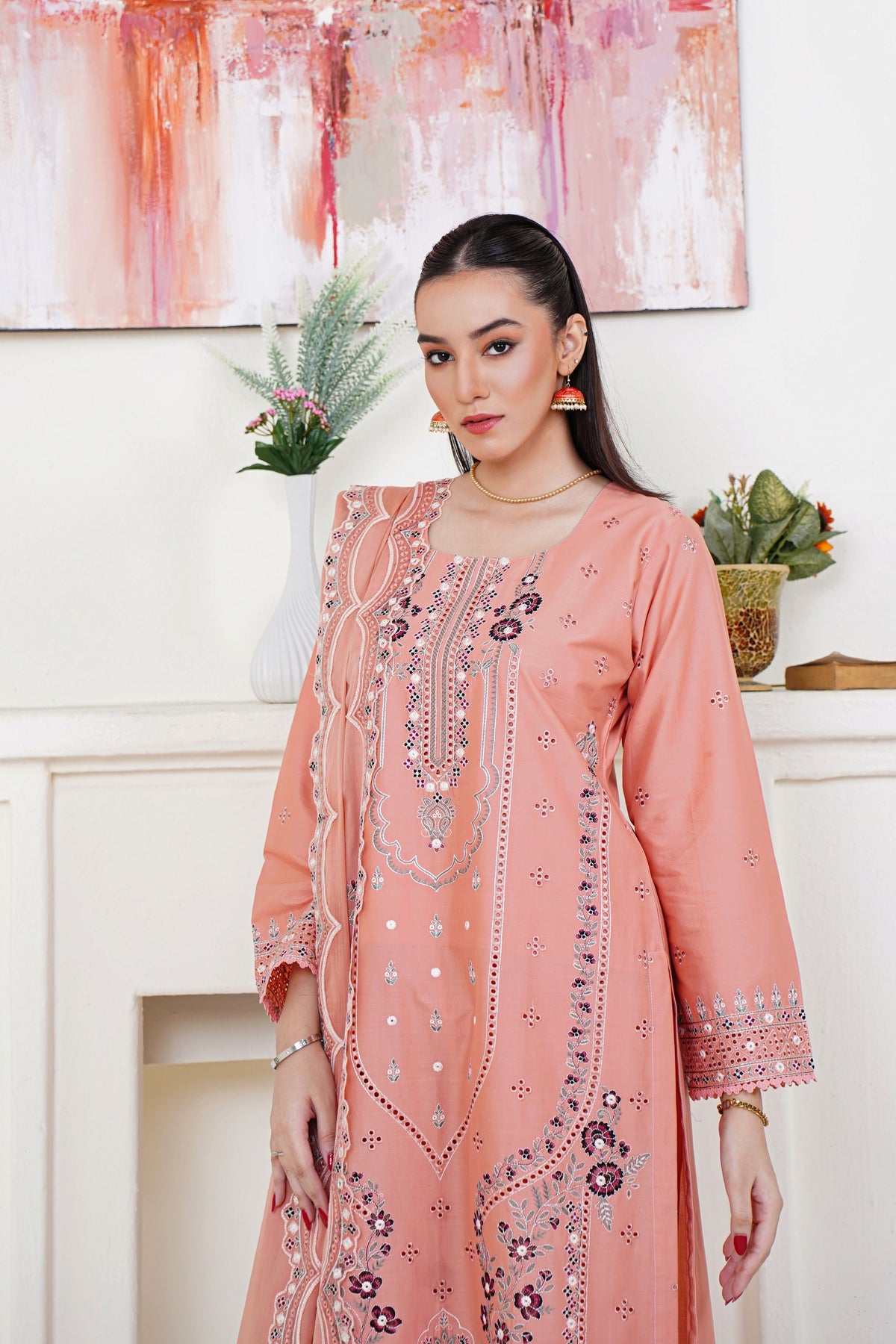 Embroidered Lawn Suit fashion reference