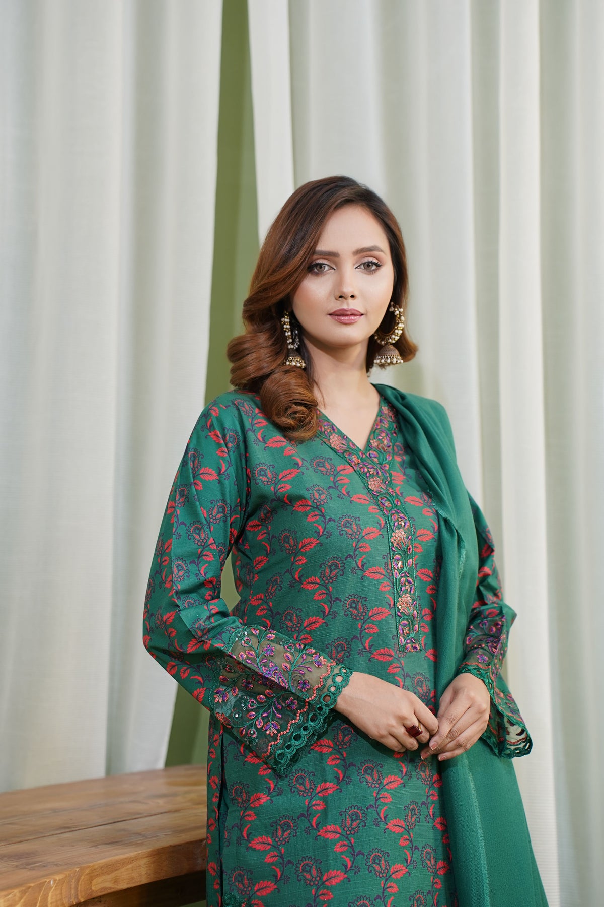 Embroidered Lawn Suit fashion reference